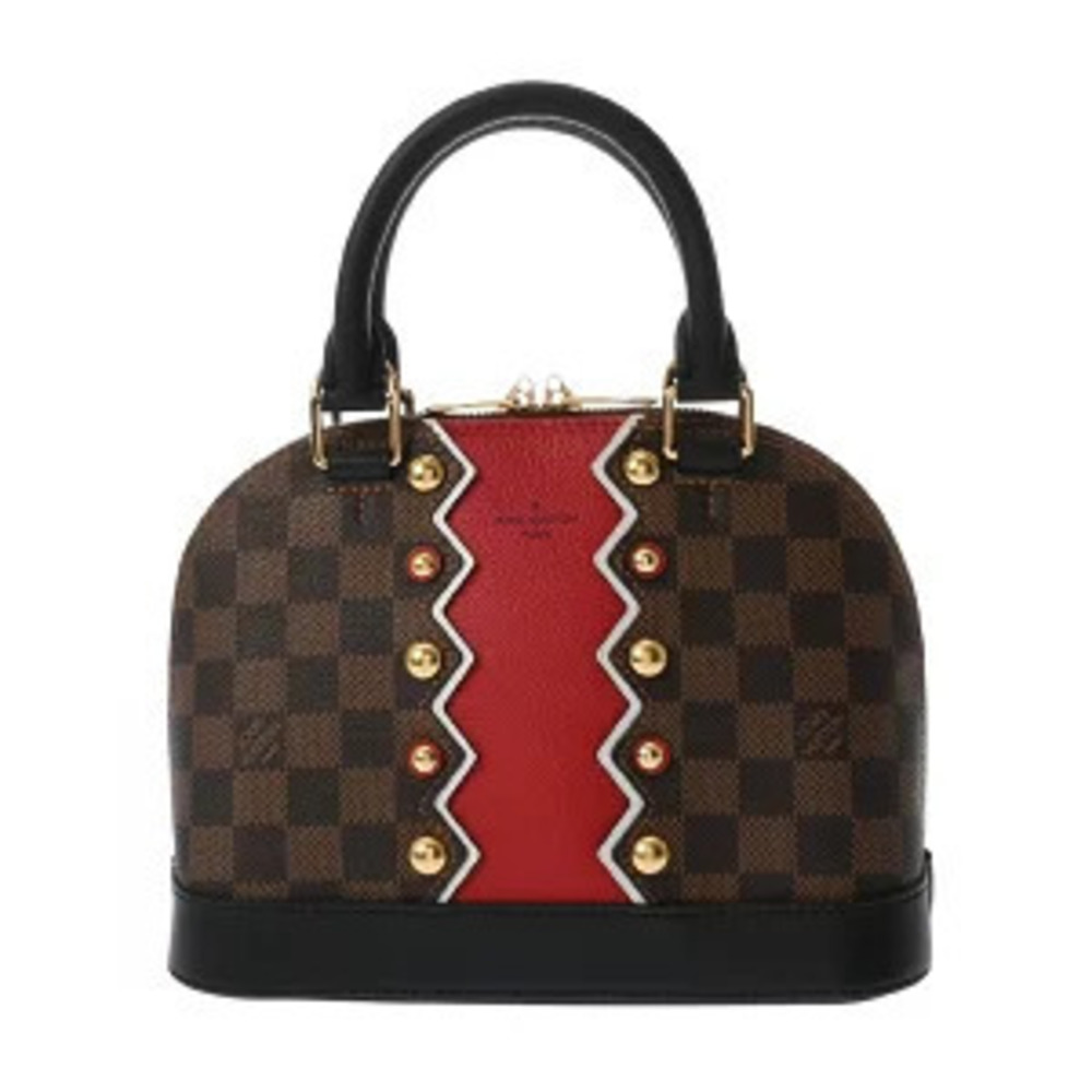 Louis Vuitton Damier Alma Karakoram Bag Canvas Top Handle Bag Brown